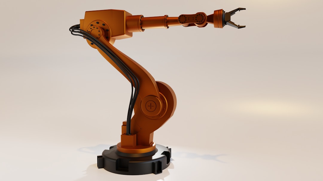 Futuristic 3D robotics visualization. Image by Sufyan on Unsplash.